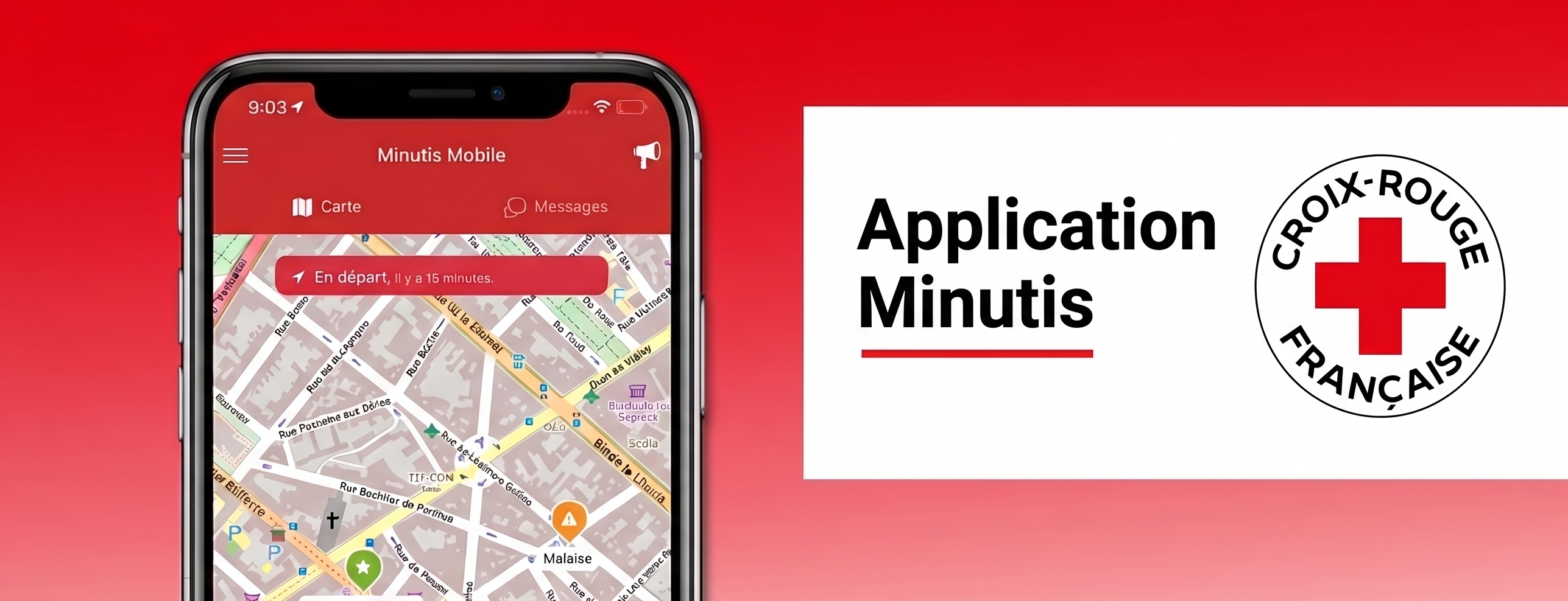 Hackathon Croix-Rouge — interface de l'outil de gestion opérationnel Minutis